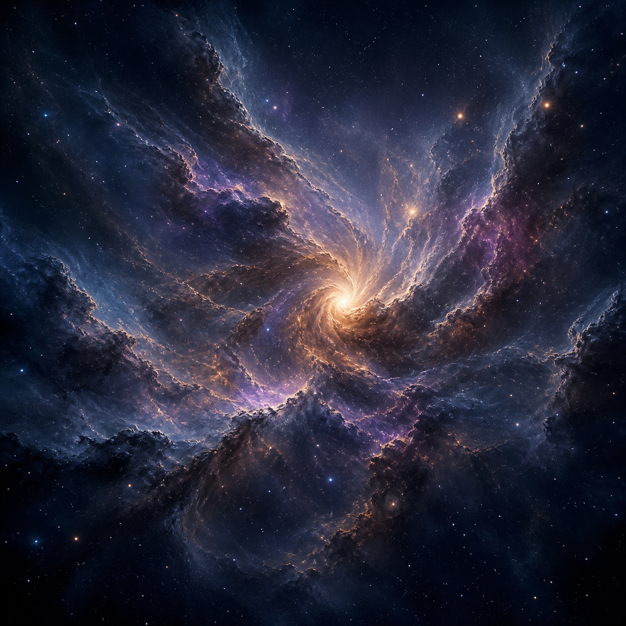 A molecular cloud collapsing under gravity