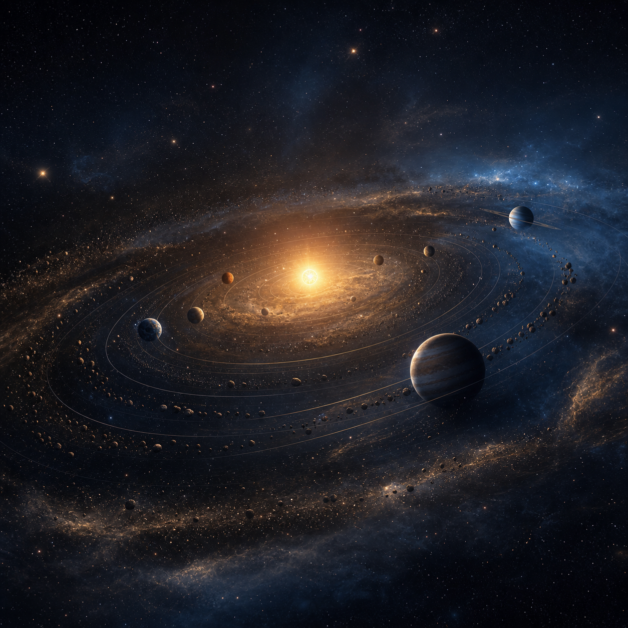 Young worlds emerging around the early Sun