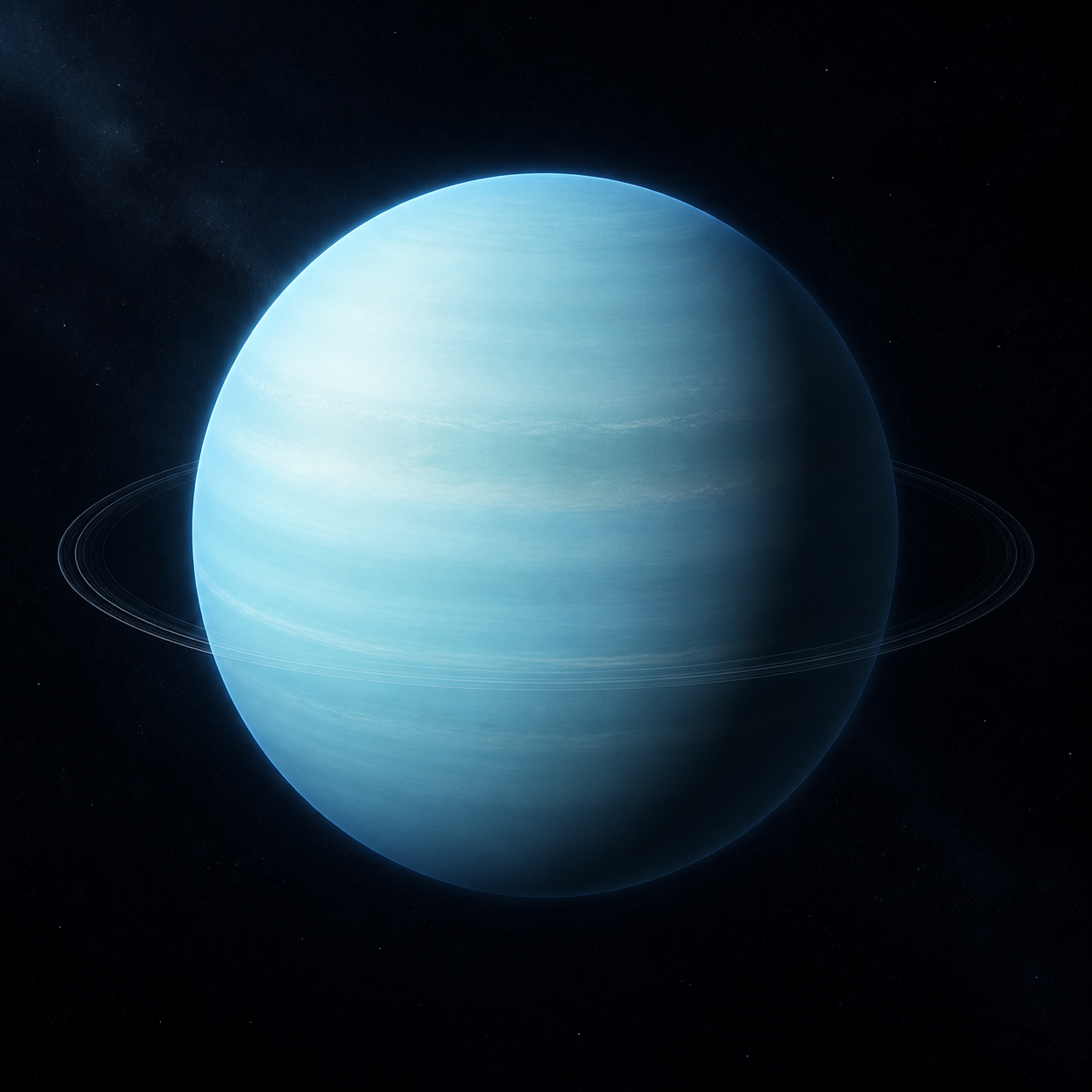 The complete planet Uranus and its faint rings