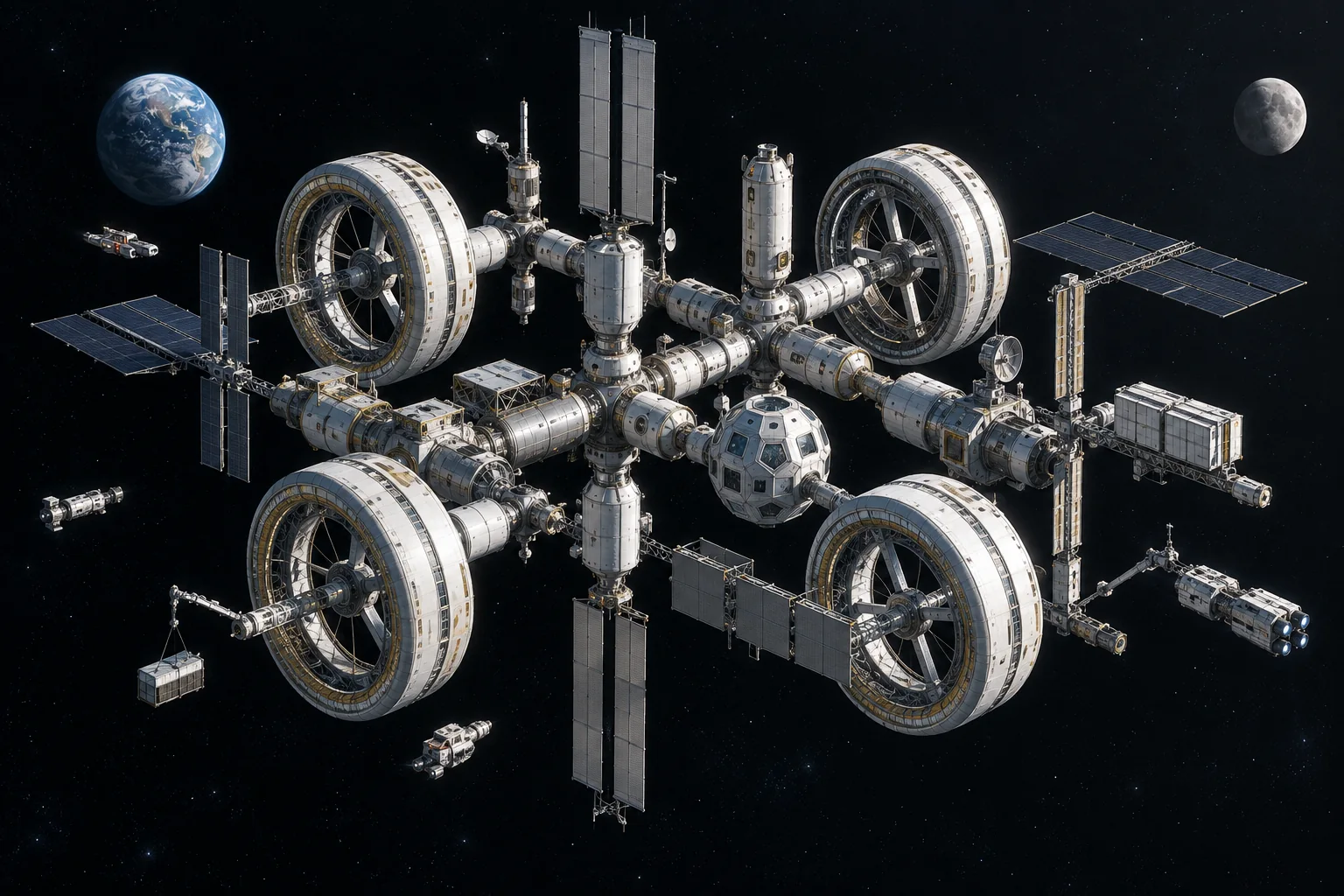 Modular cluster orbital settlement