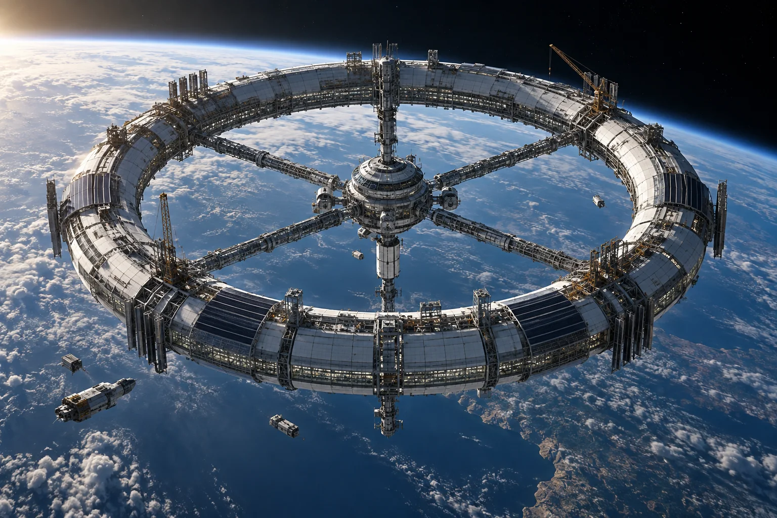 Torus orbital habitat above Earth