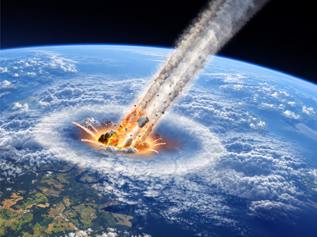 Illustration of a high-energy cosmic impact