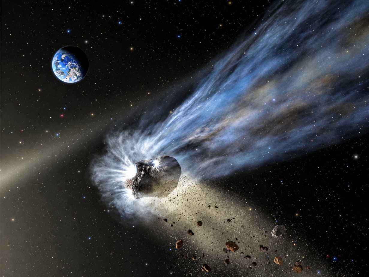 The distant Oort Cloud surrounding the Solar System